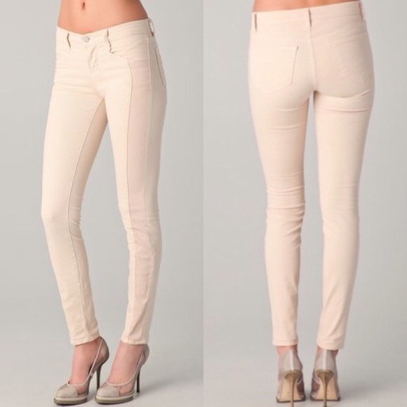 cream skinny pants